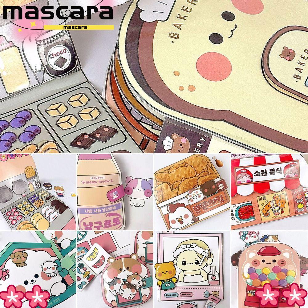 MARA Waffle Quiet Book, Paper Fried Chicken Cartoon Busy Book, Creative Colorful Bread Convenience S