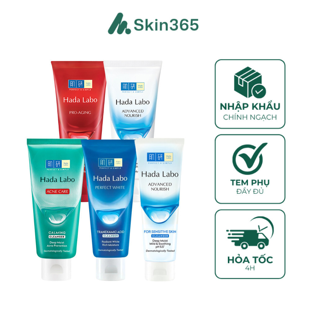 Sữa Rửa Mặt Hada Labo 80g - Làm Sạch Dịu Nhẹ & Dưỡng Da Ẩm Mượt