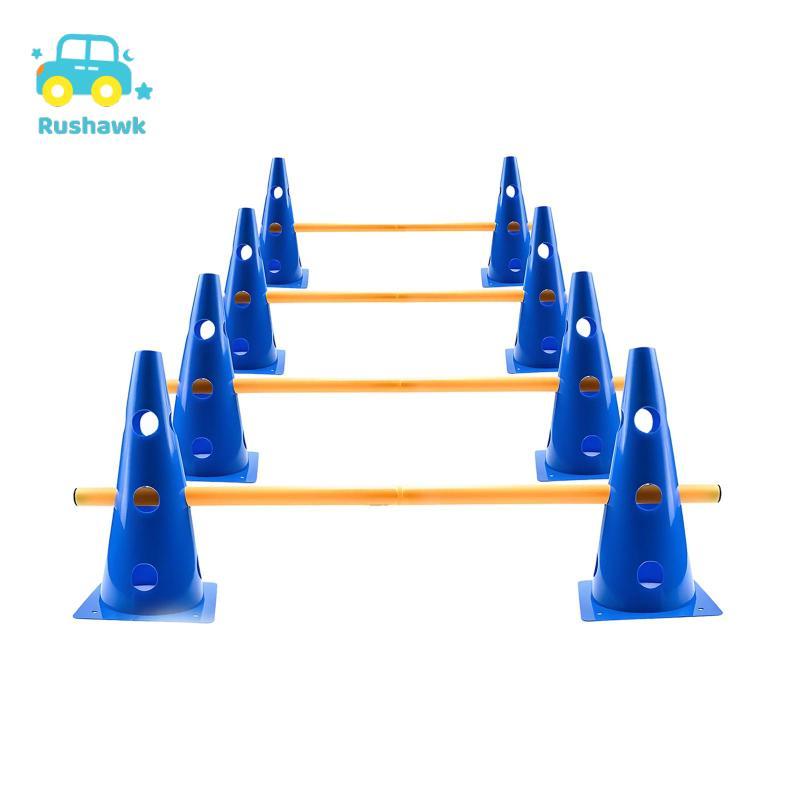 Rushawk Dog Agility Hurdle Cone Set Thiết bị tập thể dục Nhảy cuộc thi thể dục