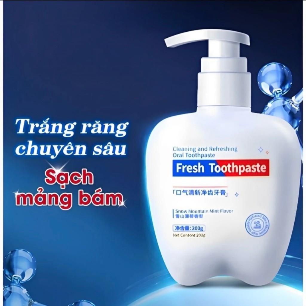 Kem đánh răng trắng răng LIQUID TOOTHPASTE - LIQUID TOOTHPASTE giảm ố vàng, loại bỏ cao răng, chống 