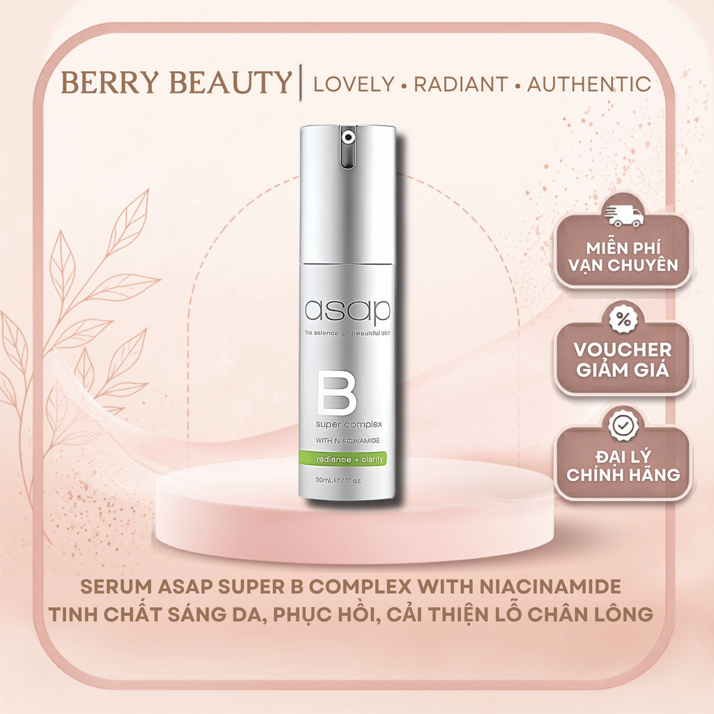[Đại Lý Chính Hãng] Serum ASAP Super B Complex with Niacinamide | Tinh chất sáng da, phục hồi da