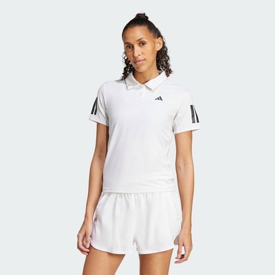 adidas Quần vợt Áo Polo 3 Sọc Climacool Tennis Club Nữ trắng JP1801