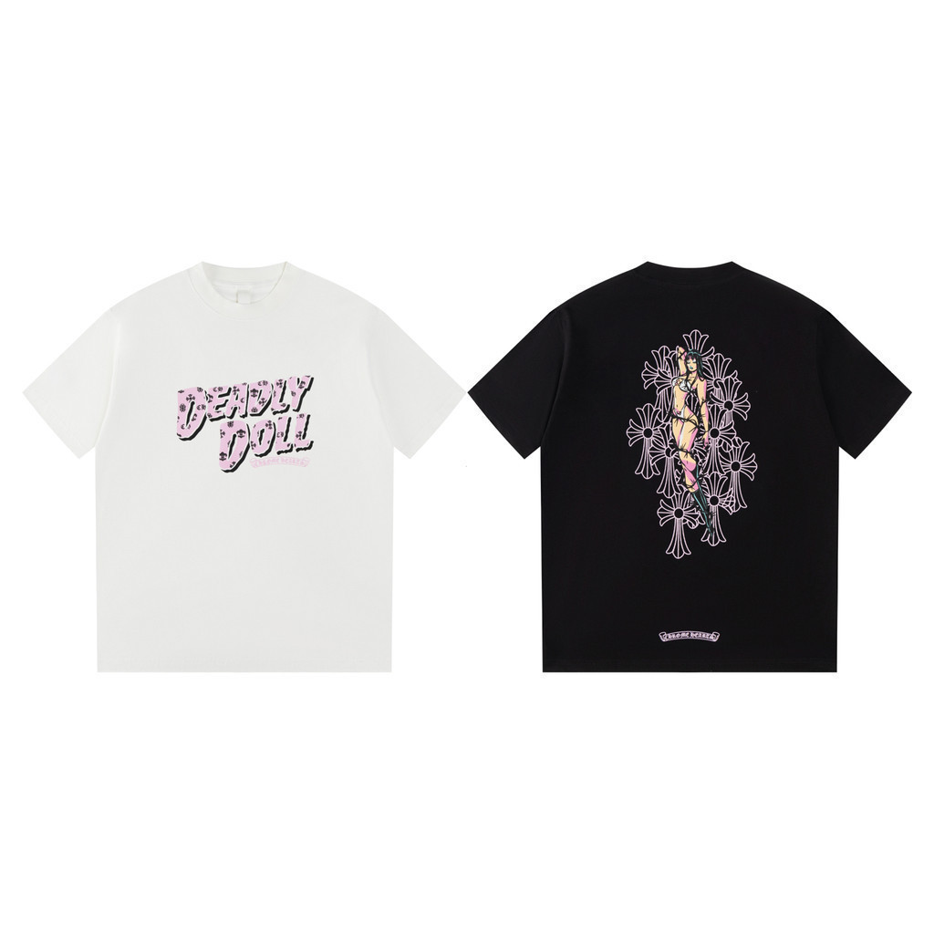 Chrome Hearts / Chrome Hearts Nam Nữ Áo Thun In Hình Áo Thun Thường Ngày Áo Thun Nam Top Nhẹ QHMF