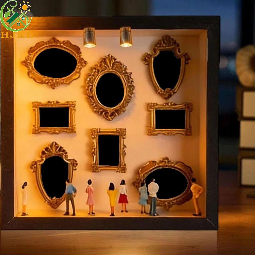 HJKL DIY Mini Museum Box, Mini Figurines Silhouette Box Shadow Box Frame Kit, Handmade Craft 8 Mini 