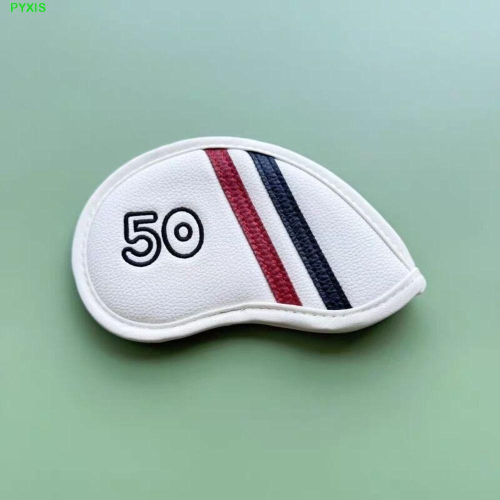 PYXIS Golf Wedge Cover, PU Leather Angle Club Sand Wedge Headcover, Đen / Trắng 48 50 52 54 Độ Big N