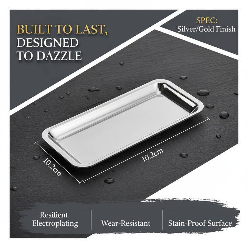 [Max-t] 5 Khay đựng bánh hình chữ nhật cổ điển dễ dàng làm sạch bằng nhựa không chứa BPA Đĩa trưng b