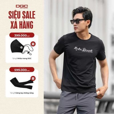 Áo thun ngắn tay DGC Áo phông bassic, dáng suông ngực áo in chất vải thoải mái thoáng mát - SATBC20M