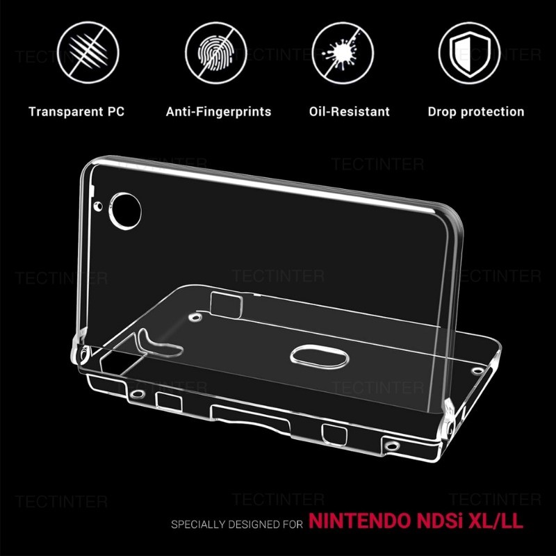 Vỏ bảo vệ PC pha lê trong suốt cho DSI NDSi XL LL Console Vỏ da trong suốt & Vỏ bảo vệ màn hình bằng