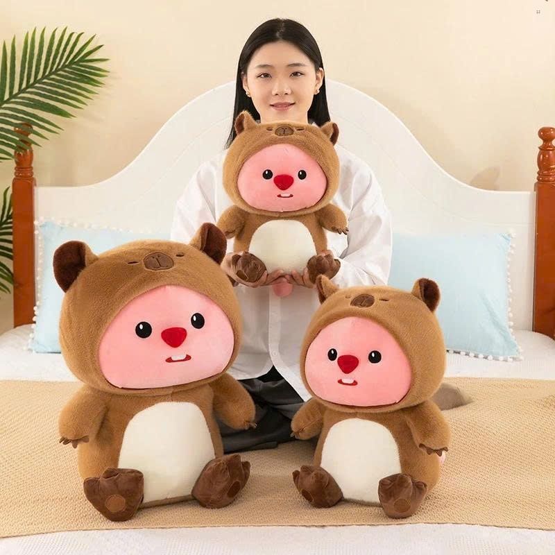 Gấu Bông Trương Định  Gấu Bông Loopy Cosplay Capybara - Thú Nhồi Bông Loopy Cosplay Cao Cấp