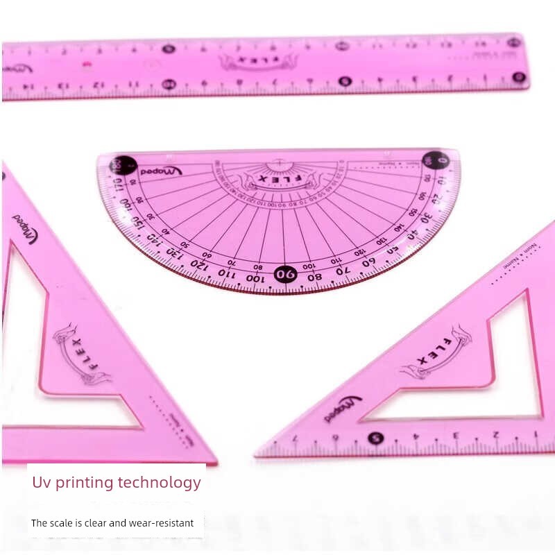bộ dụng cụ học tập bộ thước kẻ Bộ 4 thước Ma Peide thước kẻ vuông 15cm thước kẻ vuông thước đo góc h