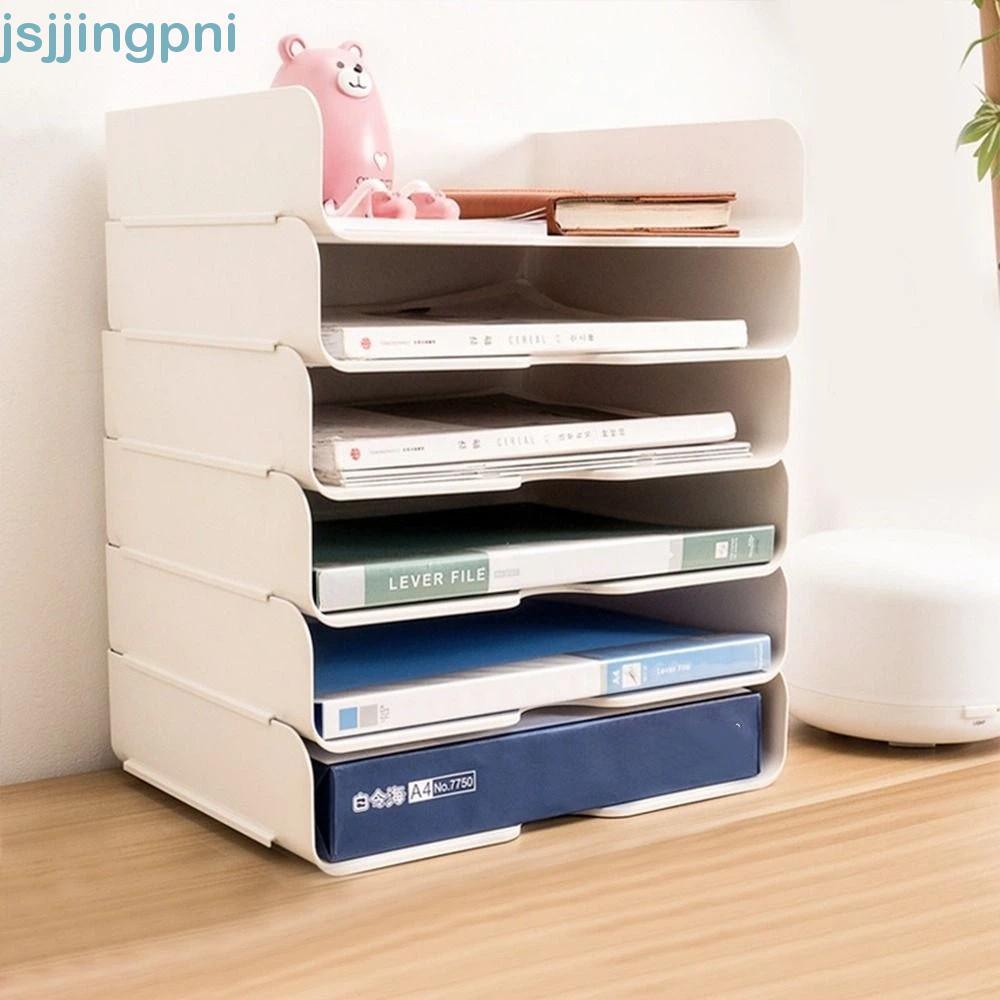 JSJJING 1 Khay lưu trữ tập tin A4, Máy tính để bàn sắp xếp tập tin Giá đỡ tập tin có thể xếp chồng l