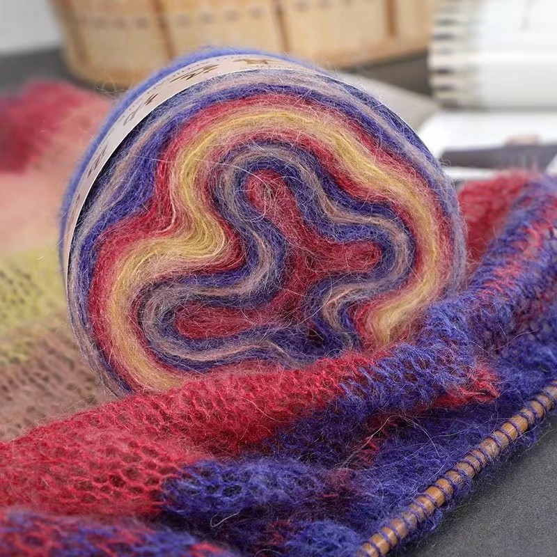 Nam Phi Trẻ Siêu Mịn Angola Mohair Tay Đan Áo Len Khăn Len Dây Vừa Mịn Mohair Len