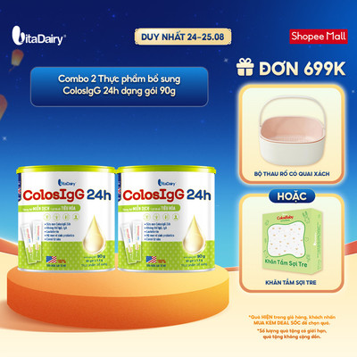 [COMBO 2 LON] Thực phẩm bổ sung ColosIgG 24h dạng gói 90g – Bổ sung dinh dưỡng, tiện lợi sử dụng
