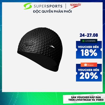 Nón Bơi Người Lớn Speedo Bubble - Đen - 8-709290001 ADS05 LS200