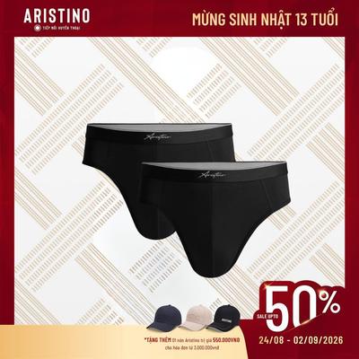 Combo 2 Quần Lót Nam Briefs Aristino Kháng Khuẩn Thoáng Khí Co Dãn Dễ Chịu ABF006EDP02