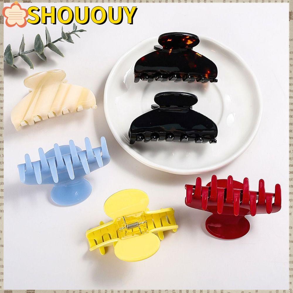 Kẹp Móng Vuốt Tóc SHOOOUY, Chất Liệu Acetate Nhiều Màu Acetate Kẹp Tóc Acetate, Thiết Kế Thời Trang 