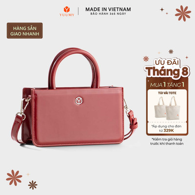 Túi Yuumy ( Thời trang nữ phối quai xách size 21 - Túi đeo chéo da Smooth YN288 ) Bagsmart