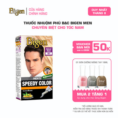 Thuốc Nhuộm Tóc Phủ Bạc Nam Tại Nhà Bigen Men - Phủ Bạc Thảo Dược, Dưỡng Tóc Mềm Mượt 80ml