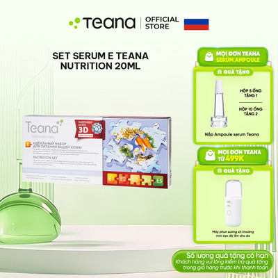 Set serum Teana E Nutrition chứa 4 loại serum Hyaluronic Acid, vitamin A, E, D-Panthenol dưỡng ẩm, phục hồi da 20ml