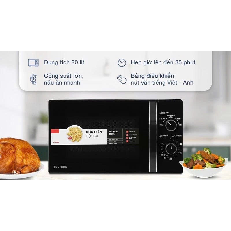 ☀ Lò vi sóng cơ Toshiba MWP-MM20P(WH) Trắng | Lò vi sóng Toshiba MWP-MM20P(BK) Đen | MW2-MM20P(BK) |