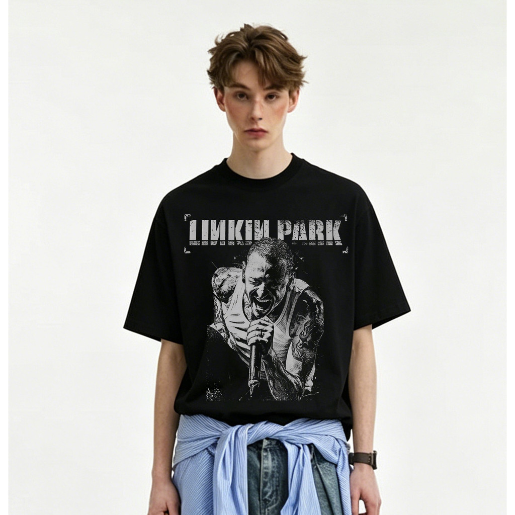 YoungGuns Linkin Park Linkin Park Tay Ngắn Mỹ Retro Xu Hướng Nặng Cao Cấp In Hình Áo Thun
