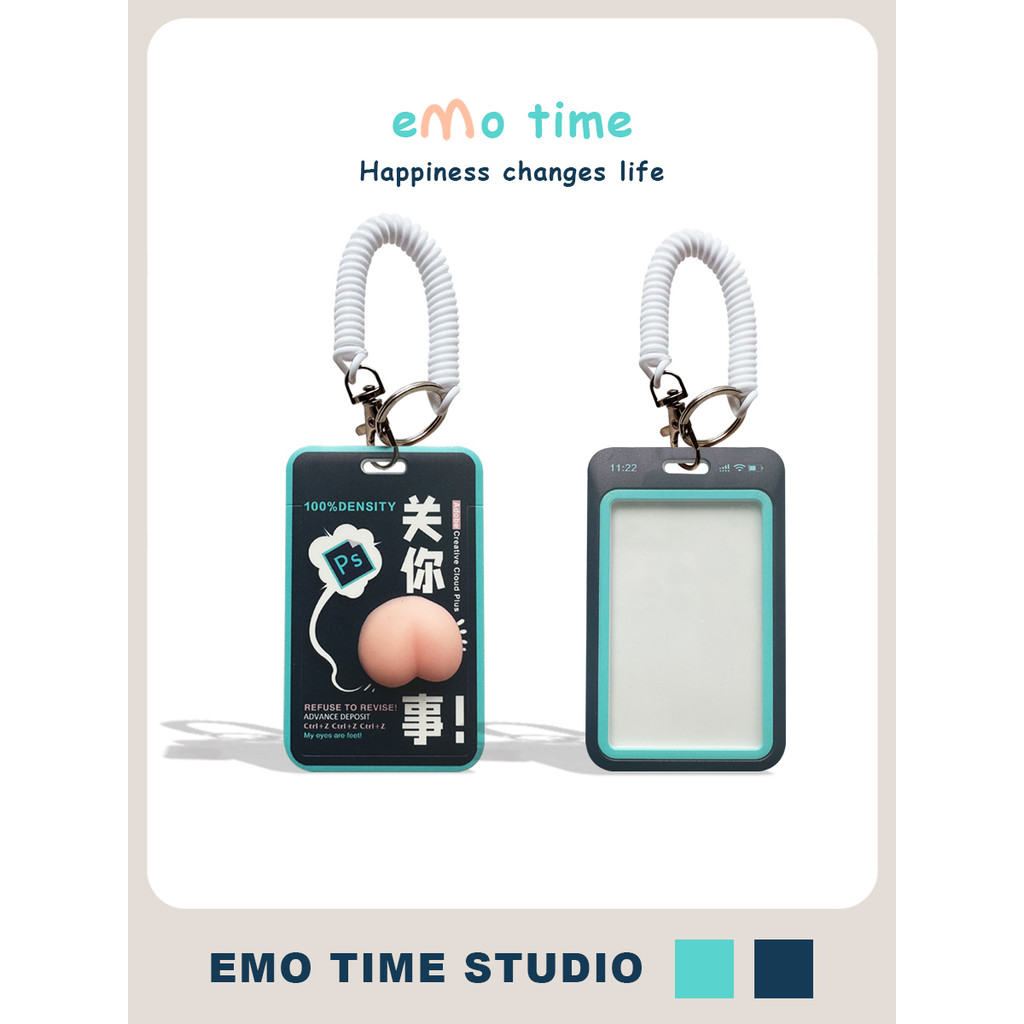 Emo Giả Tắt Bạn PS Hộp Đựng Thẻ Di Động Xe Buýt Tàu Điện Ngầm Căng Tin Kiểm Soát Truy Cập Sinh Viên 