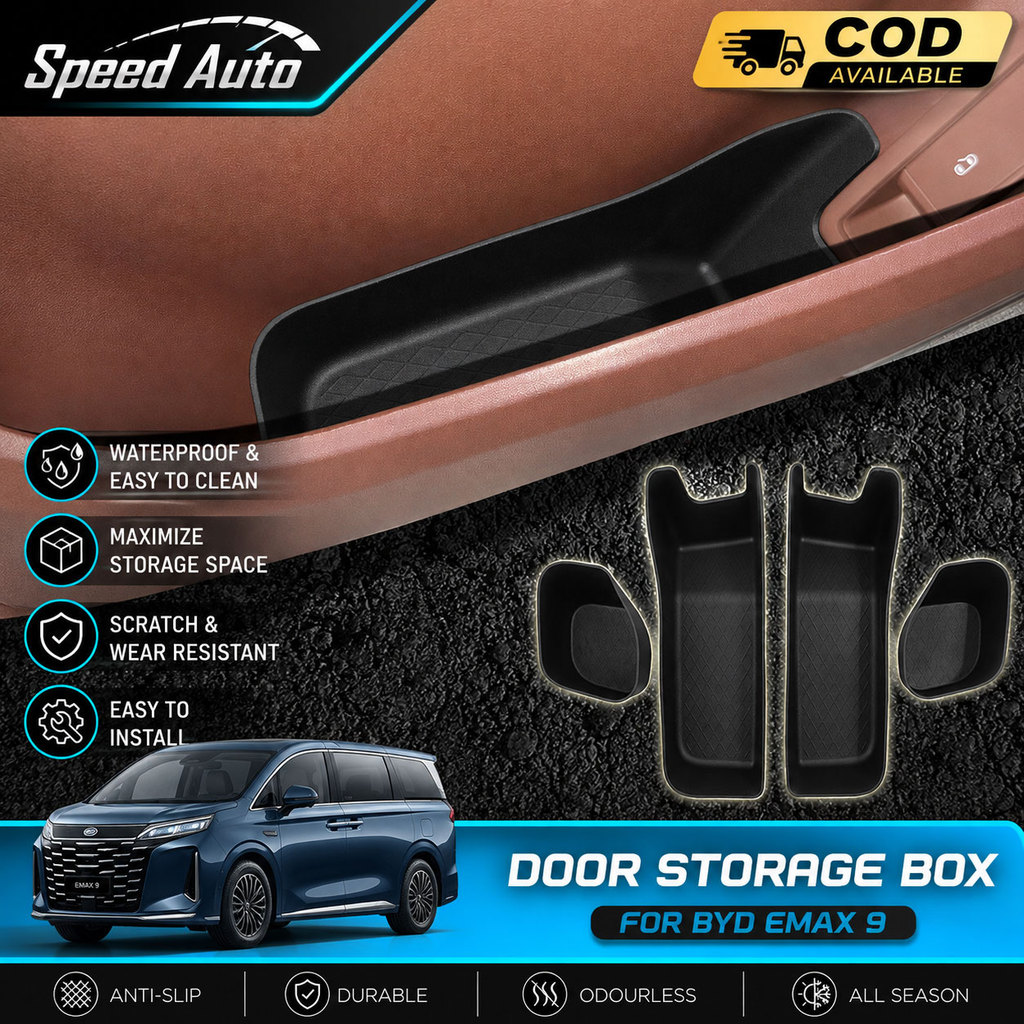 BYD EMAX 9 Phụ Kiện Cửa Ô Tô Hộp Bảo Quản Tay Nắm Cửa Khay Sắp Xếp Túi Cửa Hộp Đựng Tương Thích Với 