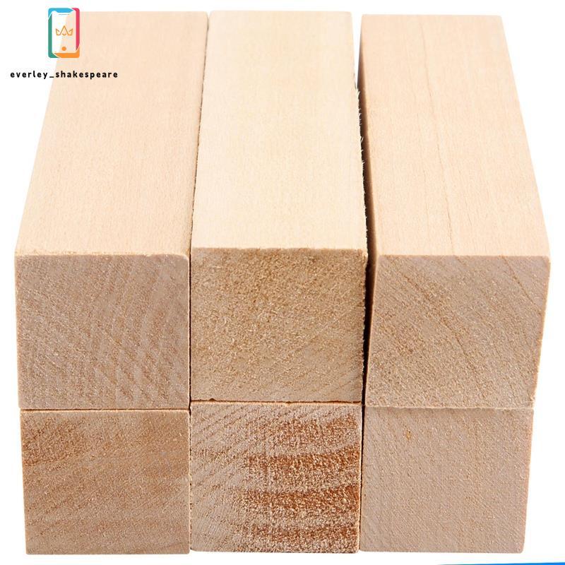 6 Chiếc Basswood Khắc Khối Gỗ Cho Người Mới Bắt Đầu Khắc Sở Thích Bộ DIY Khắc Gỗ