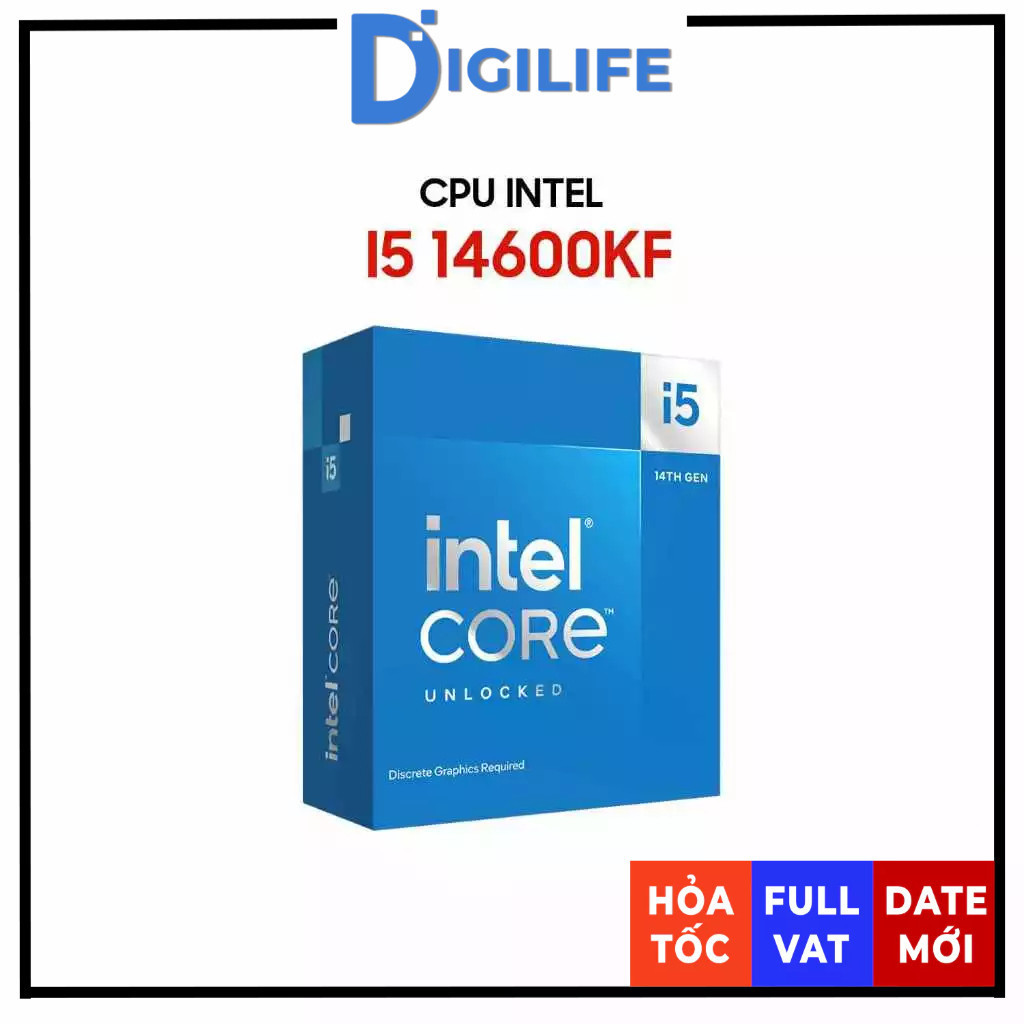 [BOX CHÍNH HÃNG] CPU Intel Core i5-14600KF 14 Nhân 20 Luồng Socket LGA1700