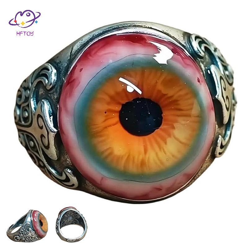 HFTOY Eye Of The Curtain Ring Ring Nhẫn Thiết kế nhãn cầu thực tế Nhẫn Lore Dark Eye Of The Veil Rin
