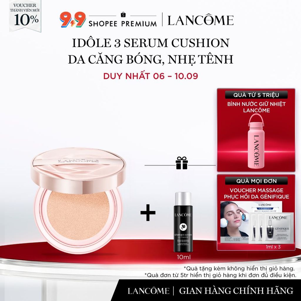 Lancome Idole 3 Serum Cushion Da căng bóng, nhẹ tênh