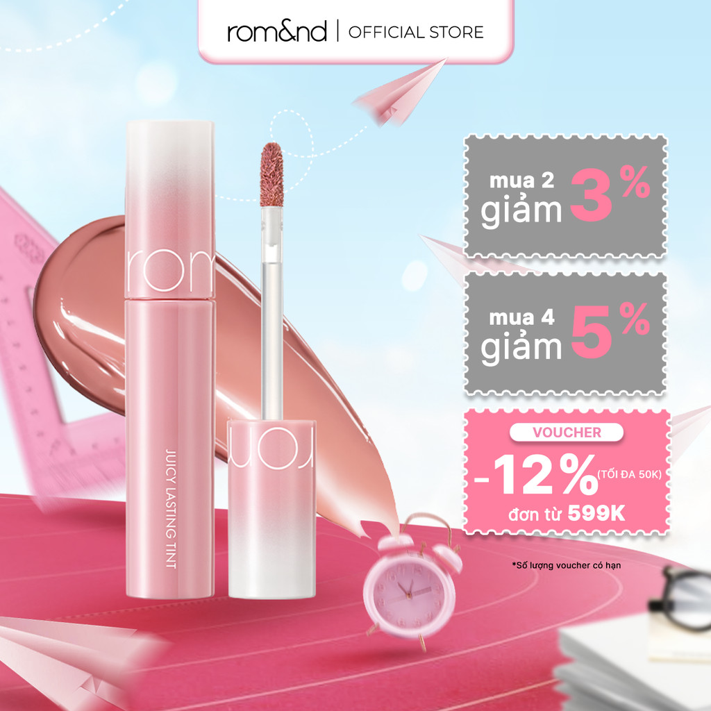 [37-39] Son Tint lì Hàn Quốc Romand Juicy Lasting Tint 5.5g