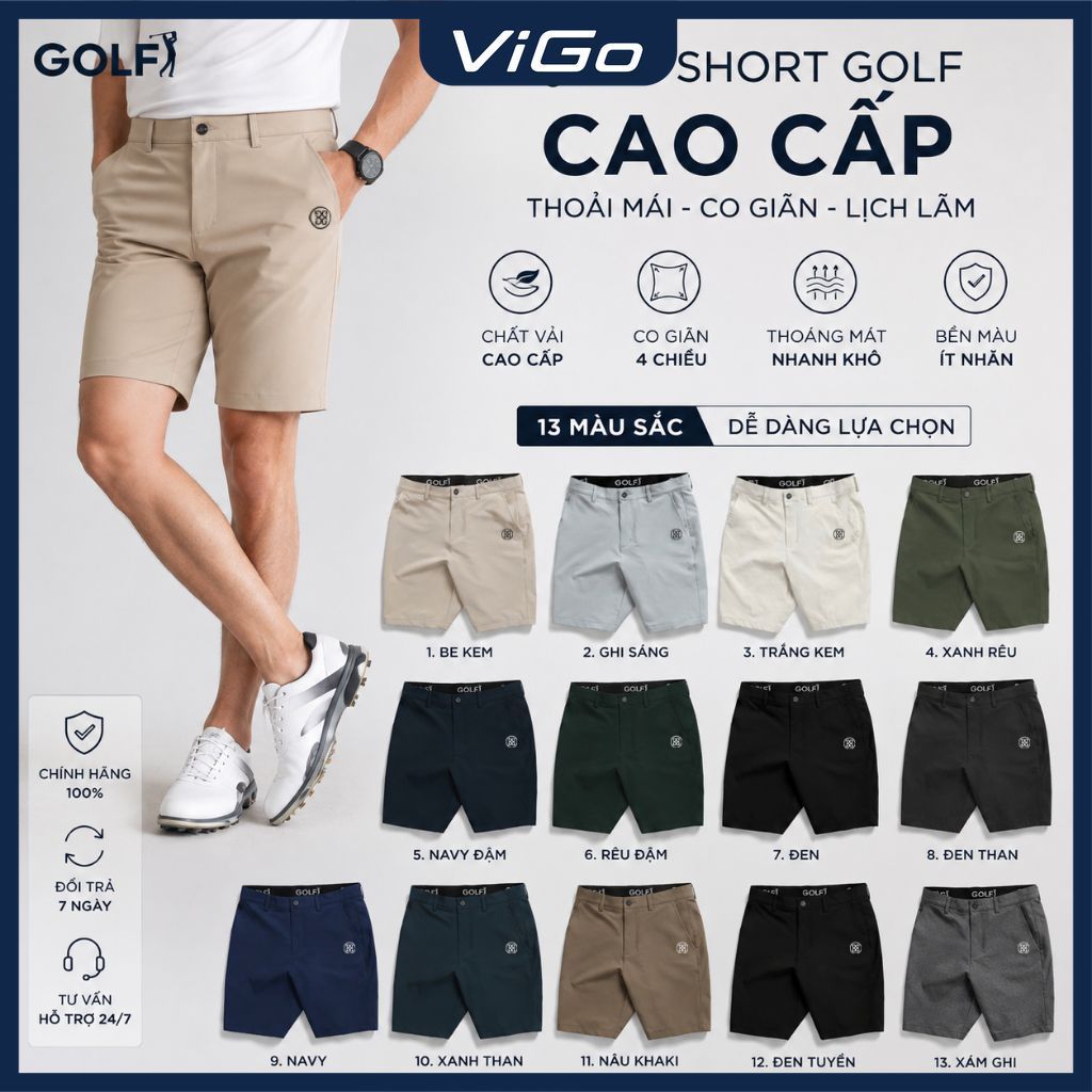 QUẦN SHORT GOLF NAM – FLEX GOLF GFORE 11 MÀU