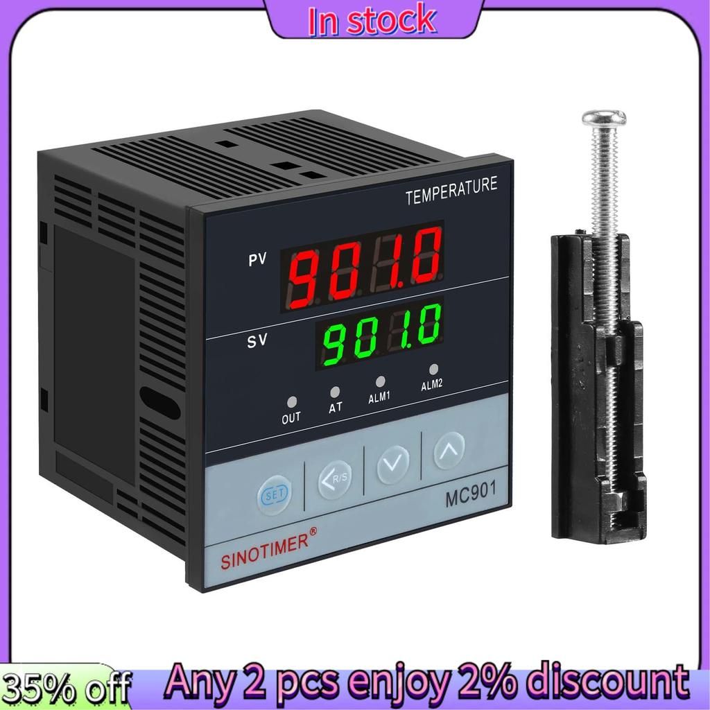 Còn hàng MC901 Bộ điều khiển nhiệt độ PID chống nước kỹ thuật số K Loại PT100 Rơle đầu vào cảm biến 
