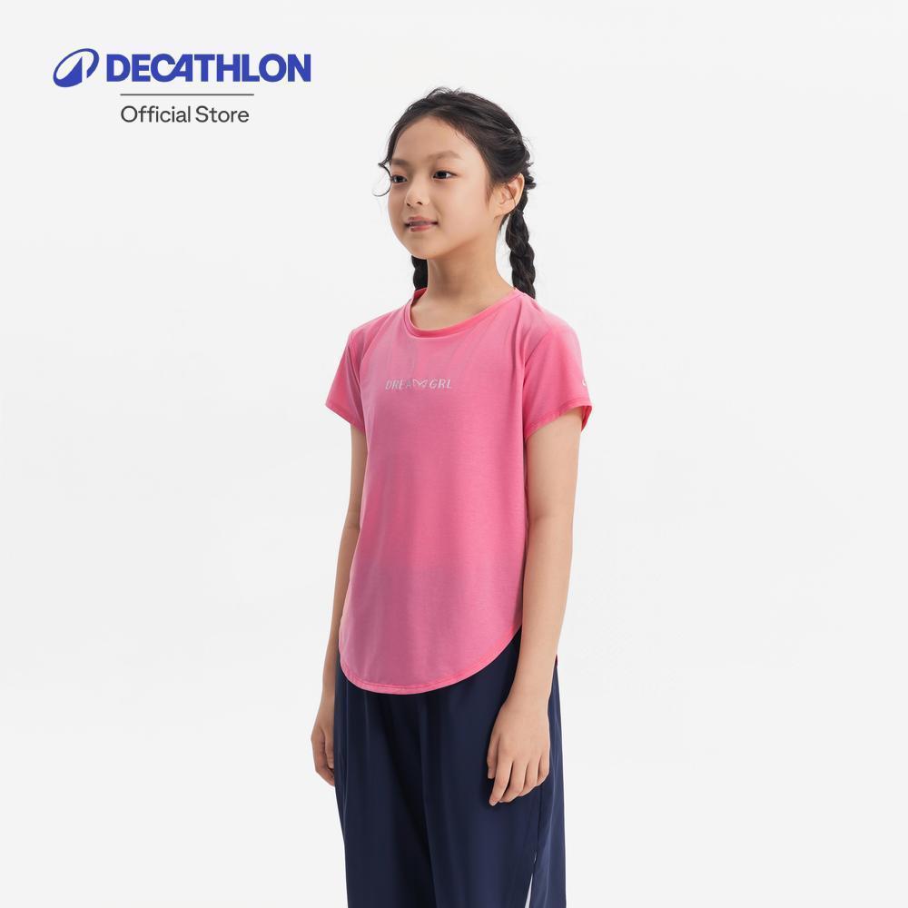 Áo thun Decathlon Ts S900 Girl Praline dành cho bé gái Model S900-Pink
