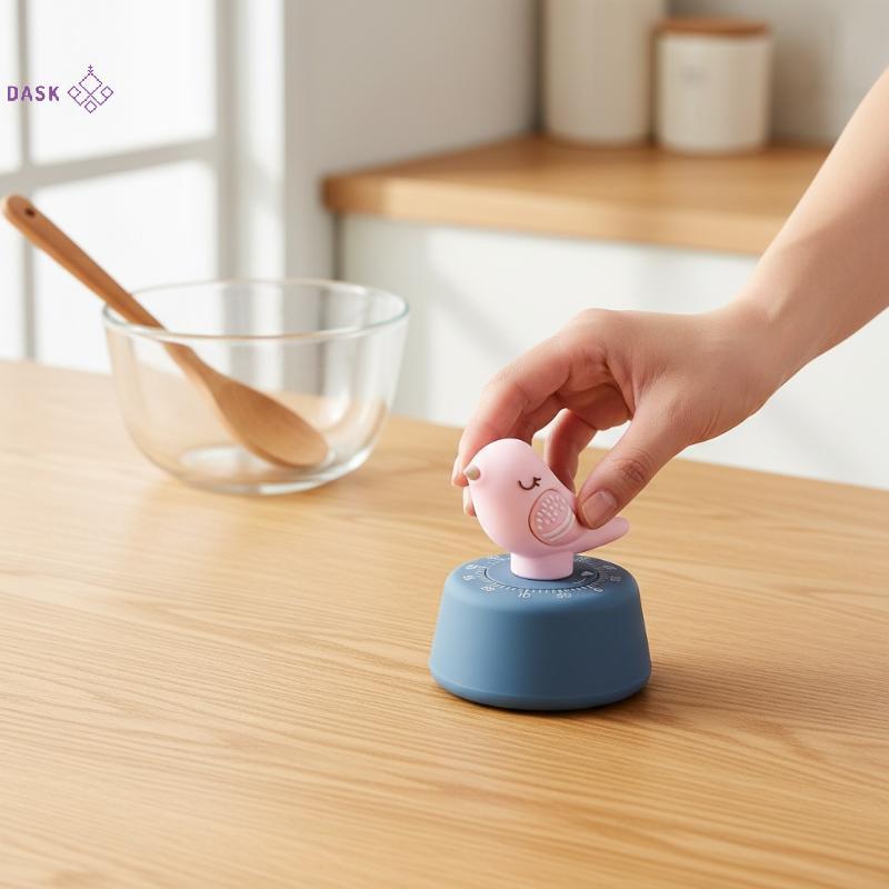 [DASK] Hẹn giờ cơ hình chim đáng yêu Hẹn giờ đếm ngược vòng lớn 60 phút để nấu ăn nhà bếp Nhắc nhở cuộc họp văn phòng