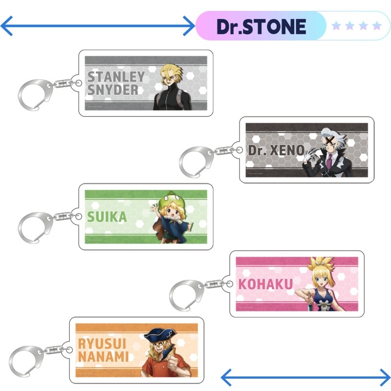 Cartoon Anime Dr.STONE Acrylic keychain Schoolbag pendant Decorative Accessories Fan gift 6cm