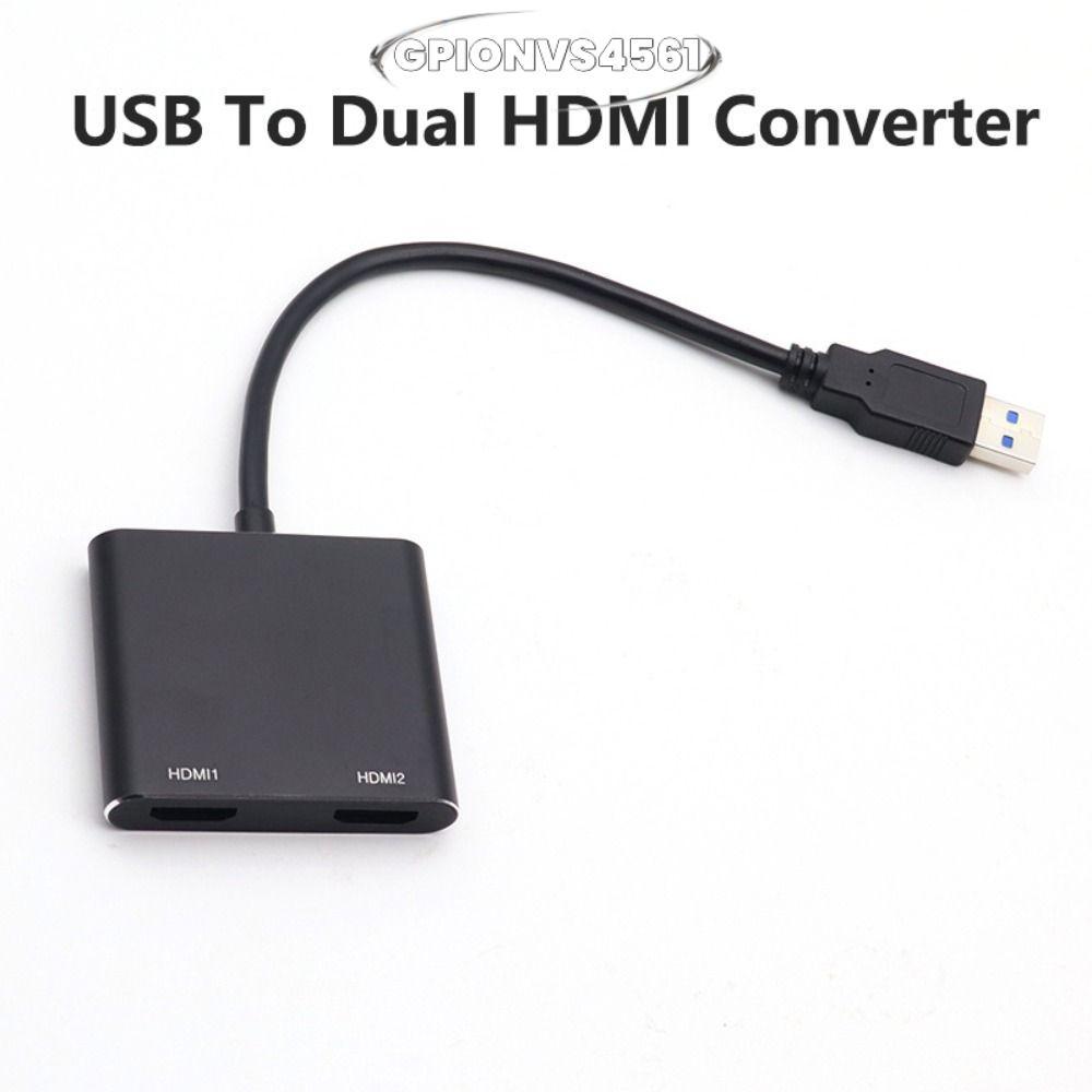 Bộ chuyển đổi USB sang HDMI GPIONVS4561, Bộ chuyển đổi USB sang HDMI một đến hai USB 3.0 sang HDMI, 