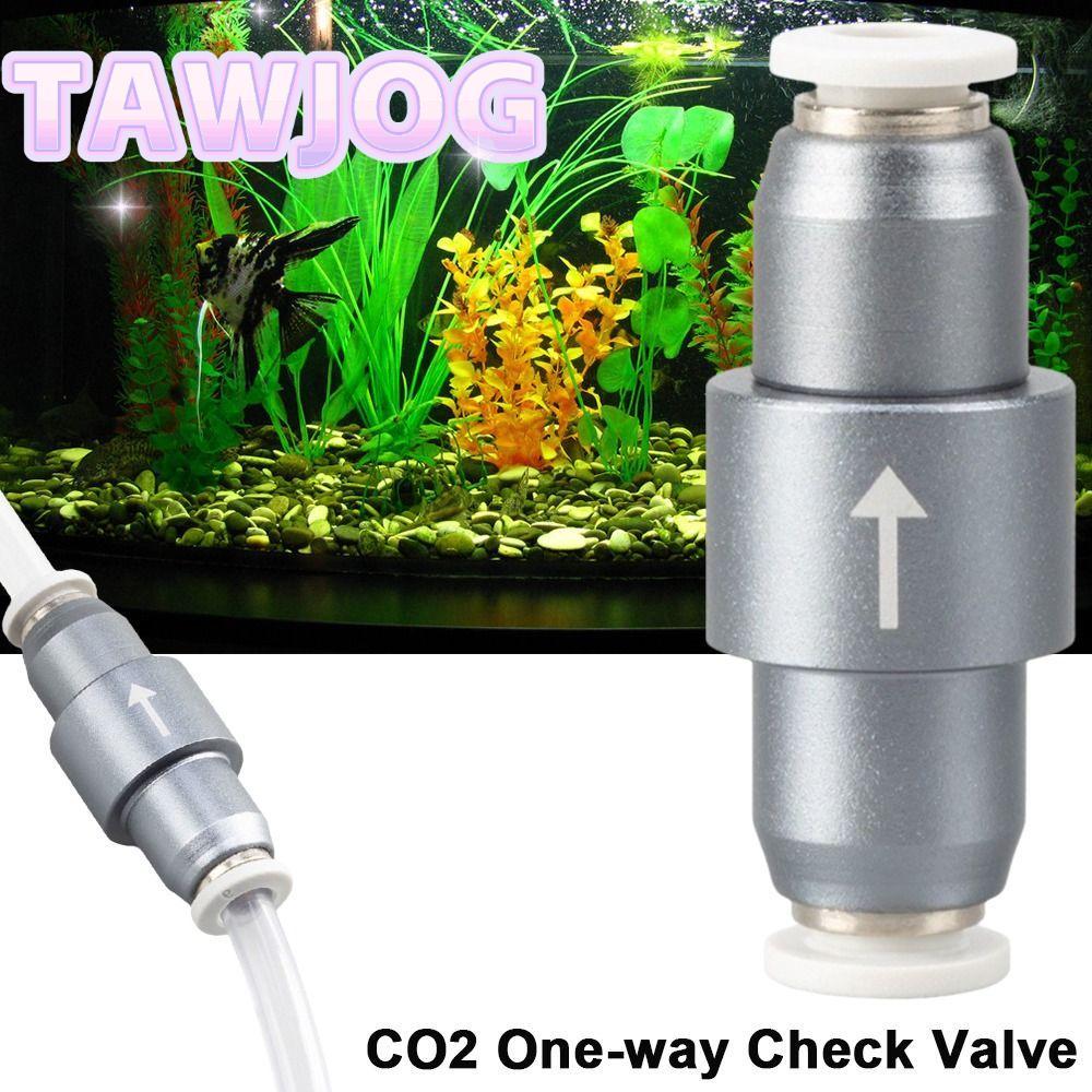 Van CO2 bể cá TAWJOG, Giao diện ống khí 4X6mm Cắm nhanh Van kiểm tra một chiều CO2, Van máy phát điệ