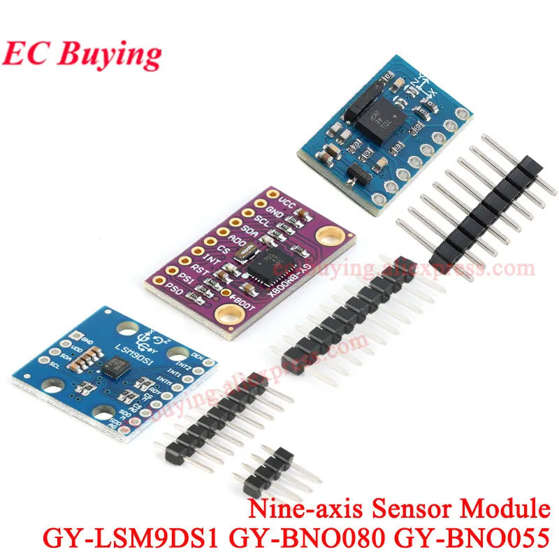 LSM9DS1 GY-BNO080 BNO055 9 Chín trục IMU La bàn điện tử Gia tốc kế Con quay hồi chuyển / Cảm biến đo