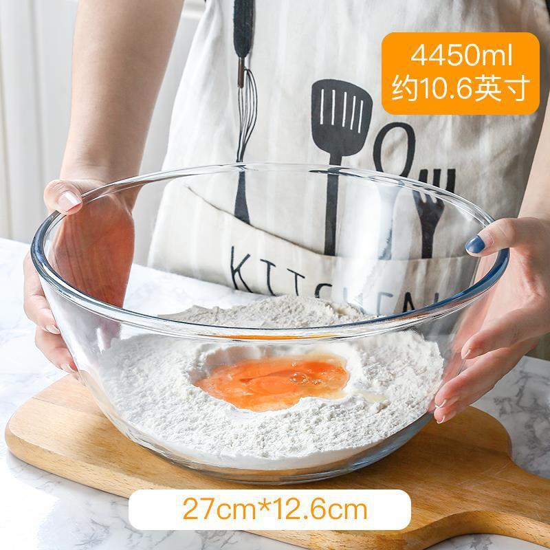 Hot Sale#Household High Borosilicate Glass Bowl and Basin Egg Beating Bowl Salad Bowl Large Medium S