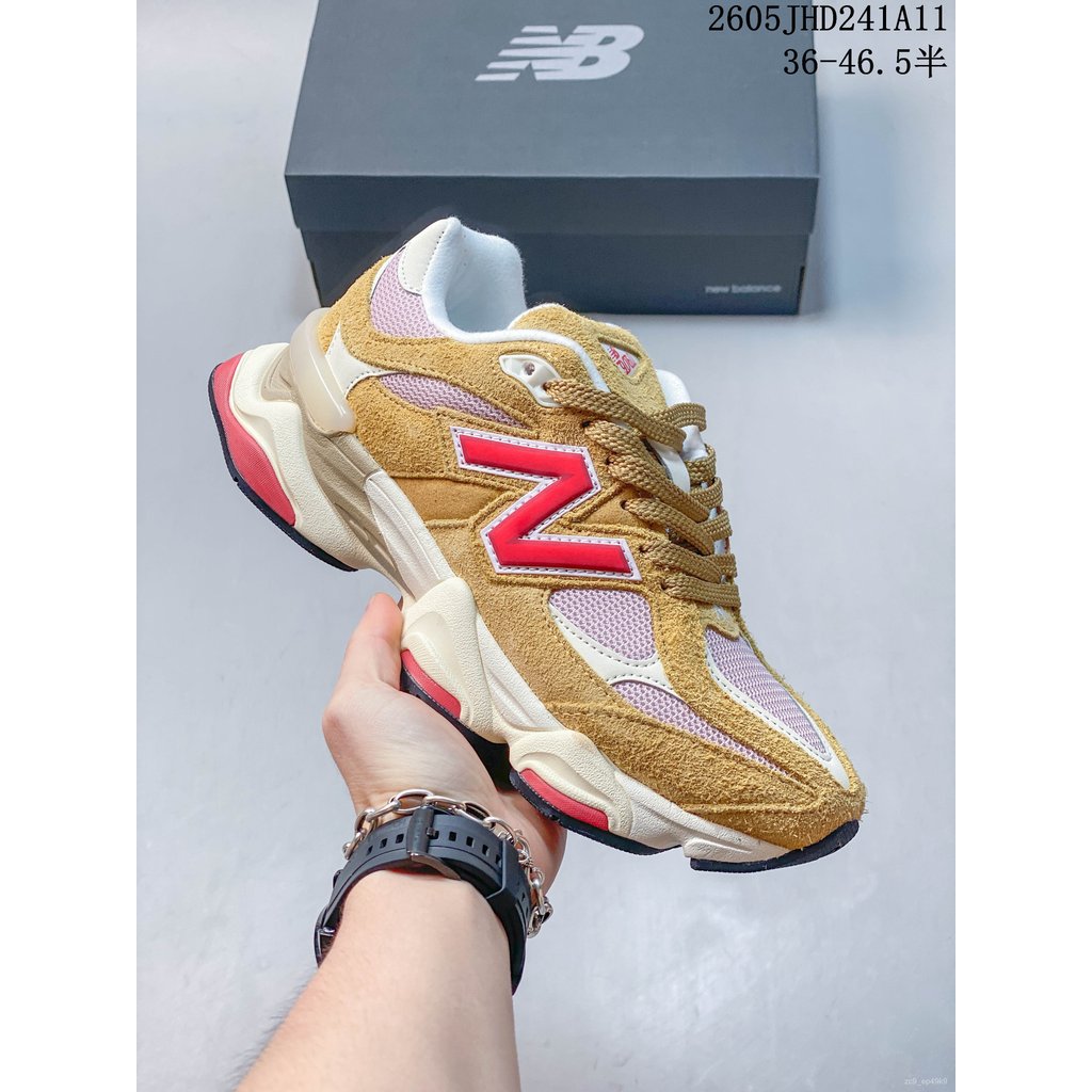 NB9060 sneaker unisex, retro, nhẹ, thoáng khí, phối màu basic, thời trang streetwear chính hãng