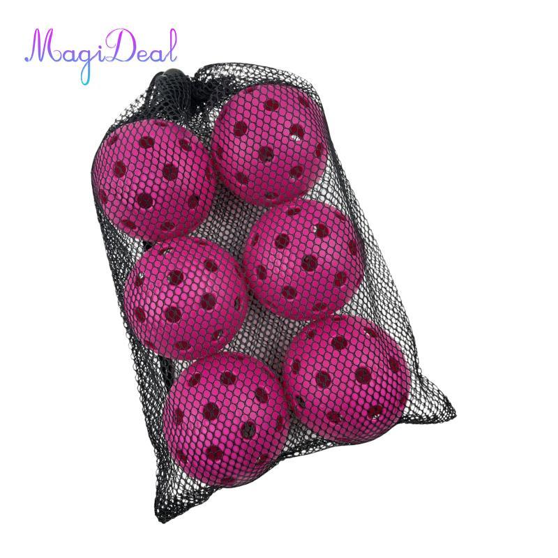 MagiDeal 6x Bóng Pickleball 74mm Bóng thi đấu Pickleball Phụ kiện