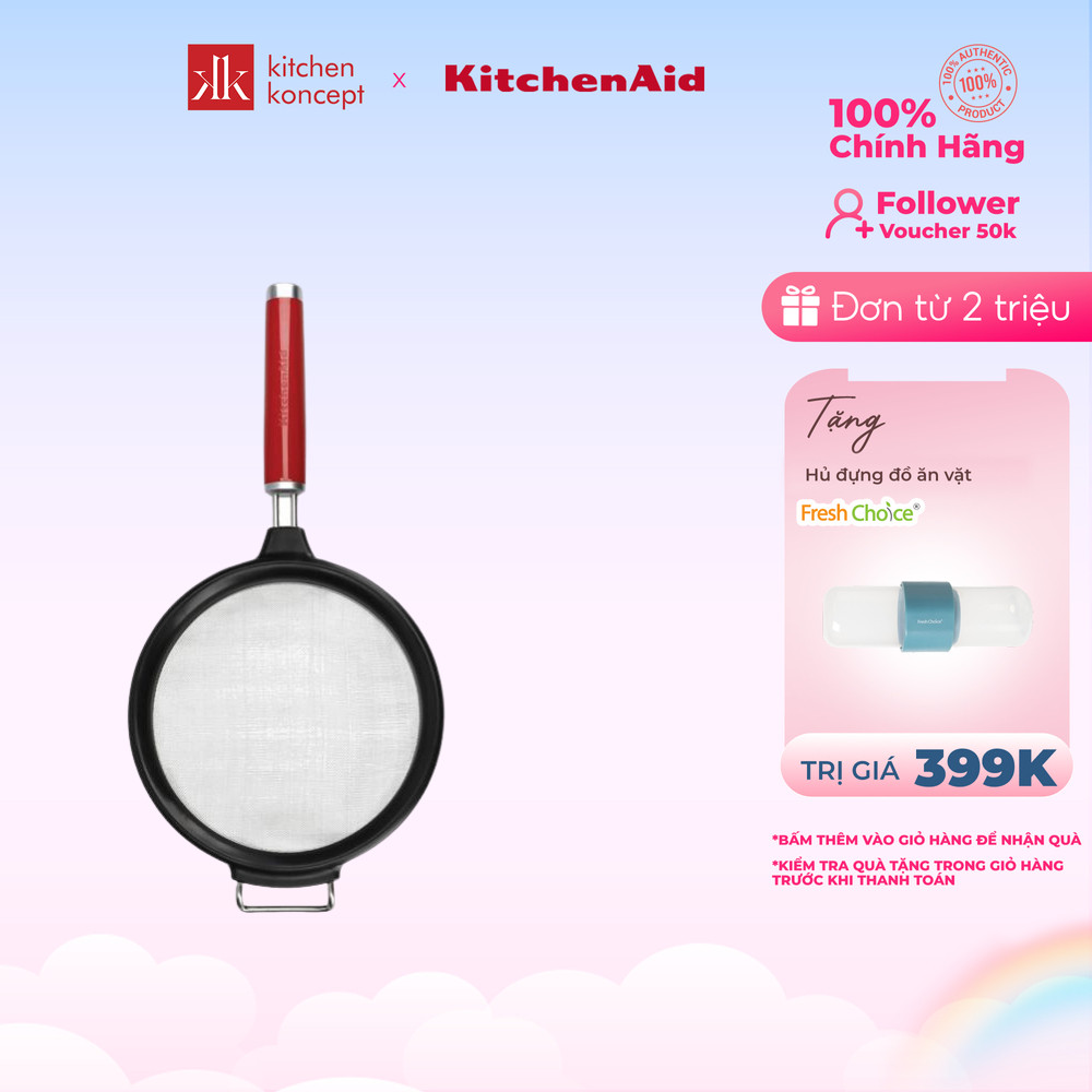 KitchenAid- Rây Lọc Lưới Inox - Màu Đỏ