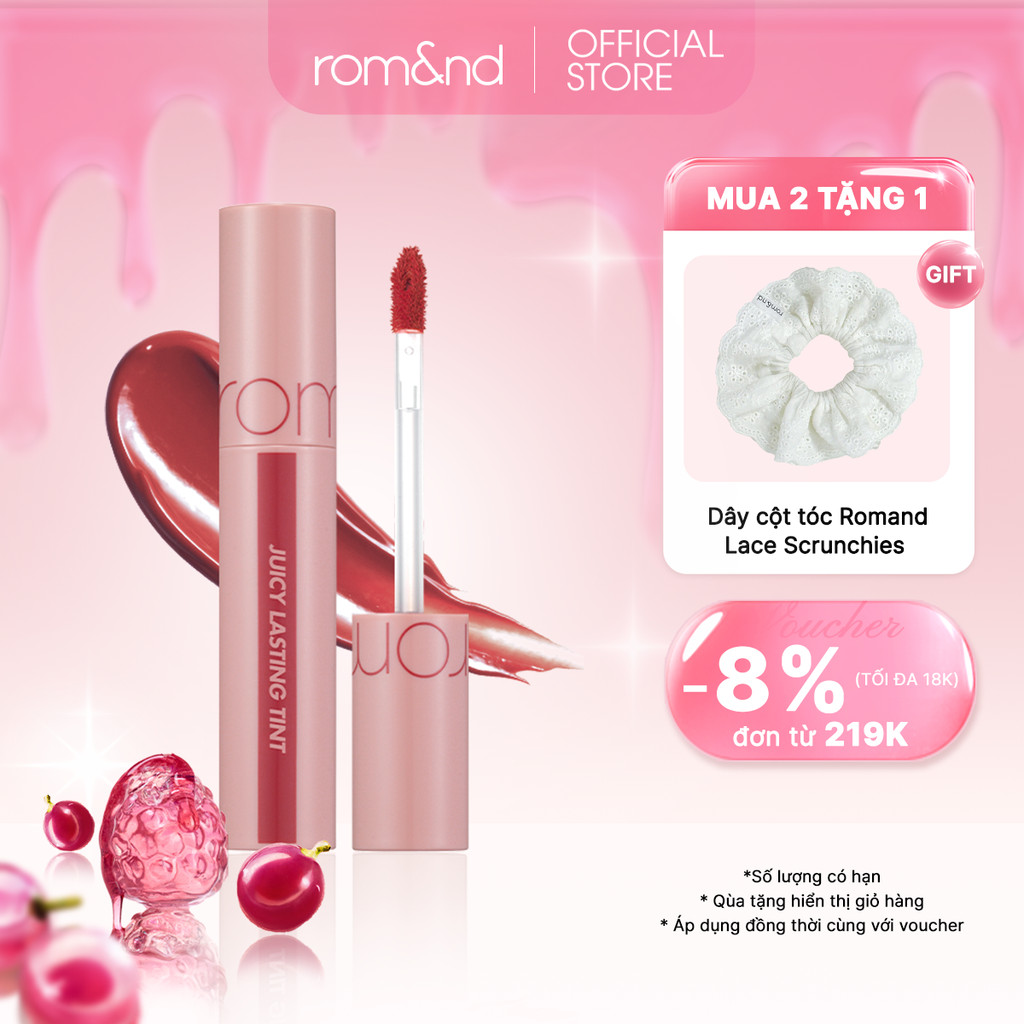 [Rom&nd] Son Tint lì cho môi căng mọng Hàn Quốc Romand Juicy Lasting Tint 5.5g