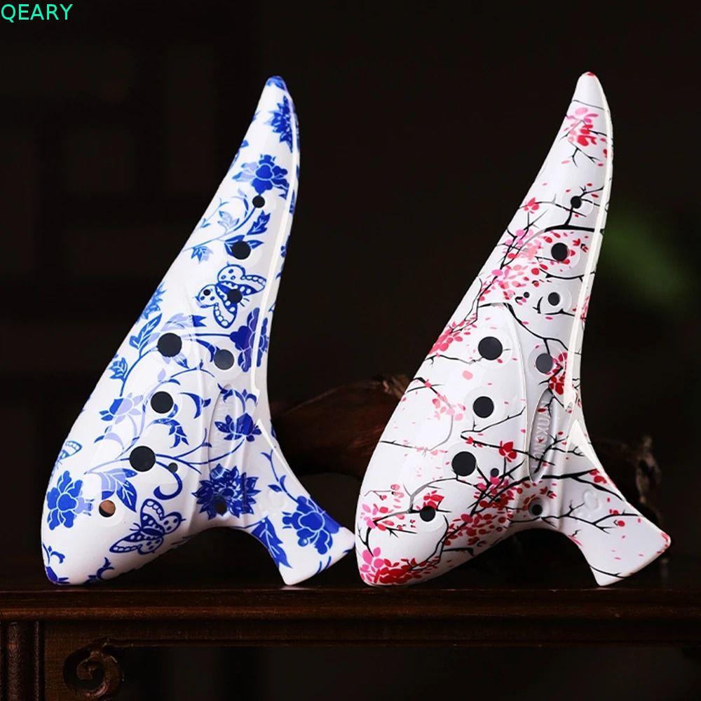 QEARY 12 lỗ Ocarina, Nhạc cụ Ocarina cỡ nhỏ Alto C, Thổi cong mượt mà Âm thanh mềm Dụng cụ dễ dàng N
