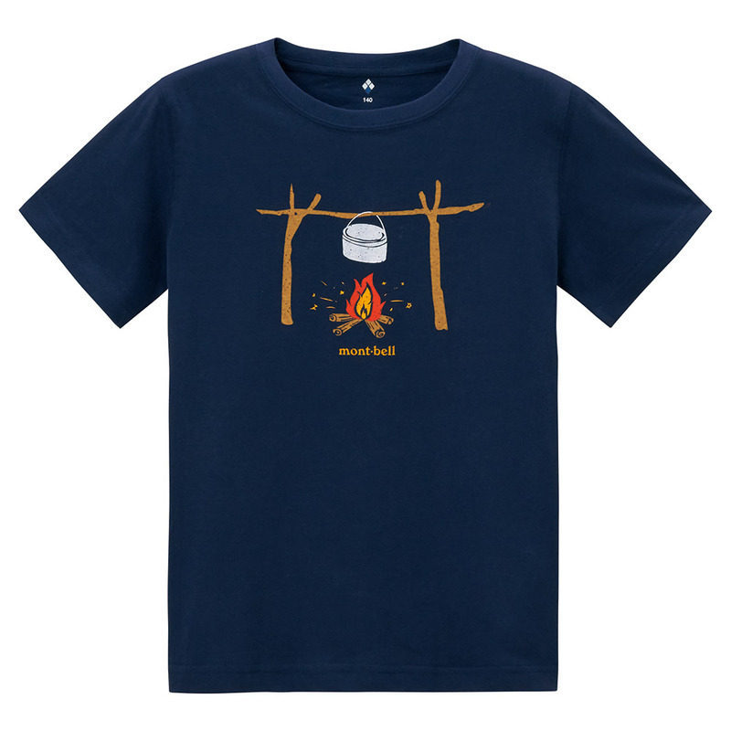 Nhật Bản montbell Miyama Bonfire In Nam Nữ 100% Cotton Cao Cấp Cổ Tròn Rời Áo Thun Tay Ngắn 0703