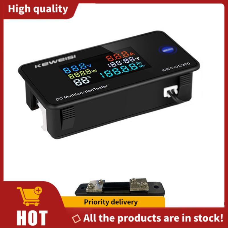KEWEISI DC 0-200V Vôn kế Ampe kế KWS Đồng hồ đo công suất LED Kỹ thuật số DC Wattmeter Đồng hồ điện