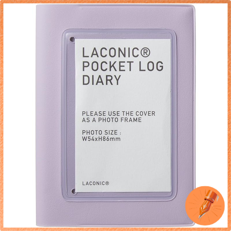 Laconic Pocket Log Undated B7 Diary with PVC Cover and Pocket White and Purple Variants