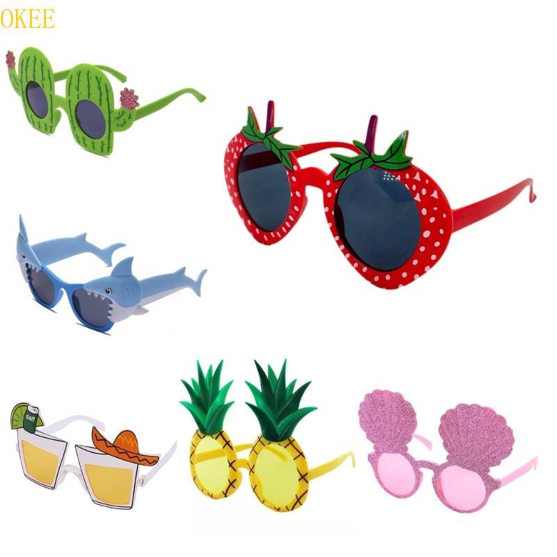 OKEE Tropical Luau Party Sunglasses Fun Dress Hawaiian Party-Favor Glasses